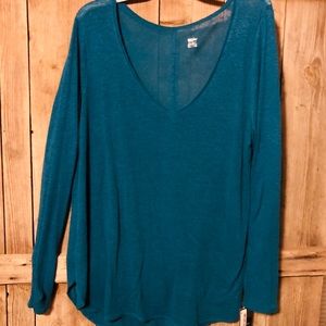 Long Sleeve Mossimo VNeck Shirt